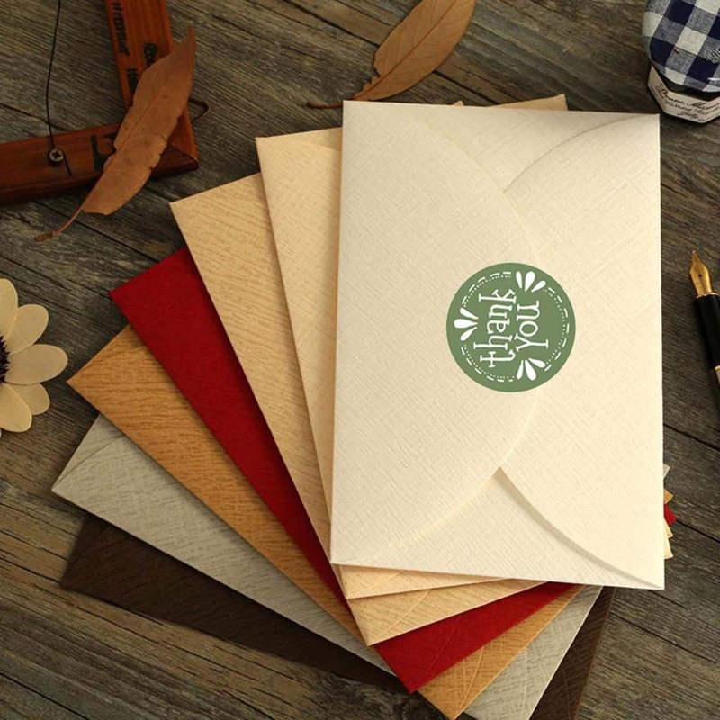 

500Pcs/Roll 12 Styles Round Thank You Stickers Wedding Gift Packaging Seal Label E56E