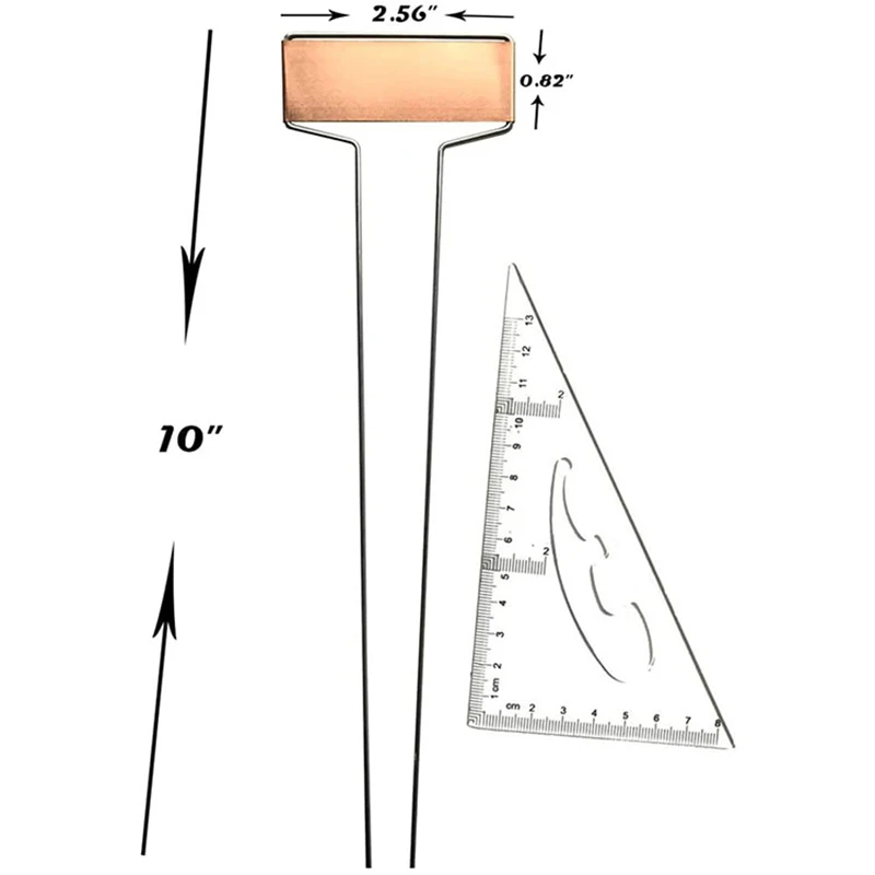 

30 Pack 10 Inch High Copper Plate Metal Plant Labels Garden Stake Tags Reusable Planting Gardening Markers