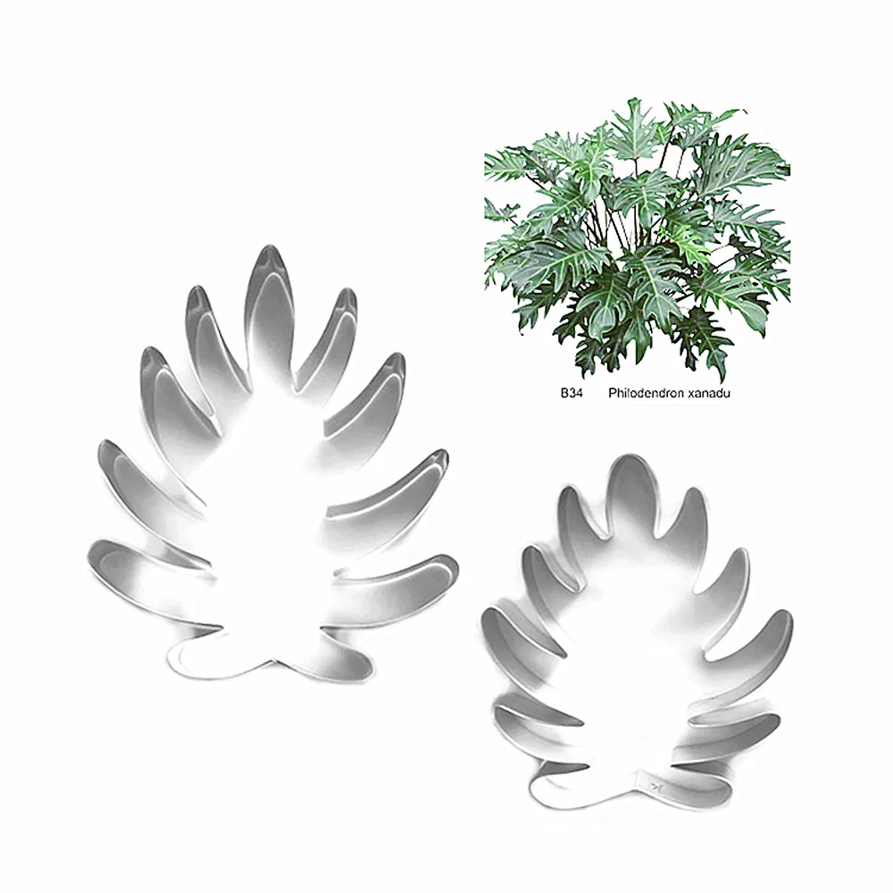 Филодендрон xanadu лист полный набор фрез Sugarcraft фрезы цветок резак глиняные
