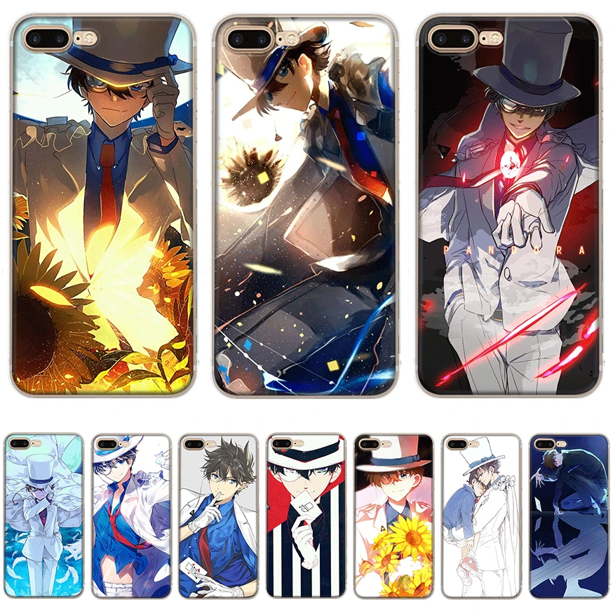 Чехол для мобильного телефона iPhone 11 Pro X XR XS Max 5 5S SE 6 6S 7 8 Plus жесткий чехол Detective Conan KID