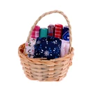 Тканевая корзина для кукольного домика 1:12, аксессуары для кукол, Набор тканевых корзин, Миниатюрный декоративный аксессуар для куклы, подарок, деревянная Ткань