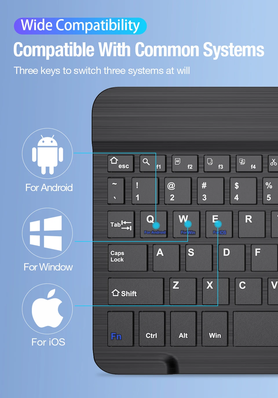 Coolreall Беспроводная клавиатура для IOS Ipad Android планшетный ПК Windows Bluetooth клавиатура Ipad Bluetooth клавиатура для iPhone samsung