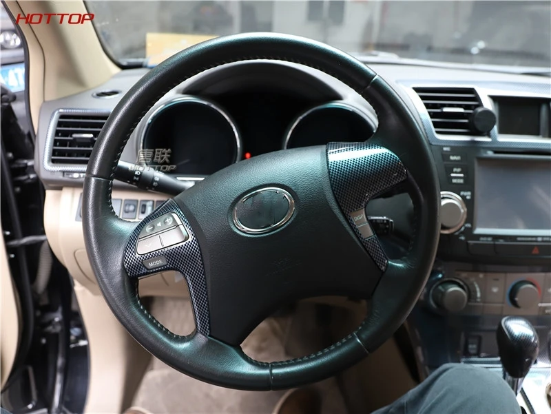 Для toyota camry 2009-2011 отделка рулевого колеса внутренняя отделка с блестками Отделка приборной панели внутренняя отделка из красного дерева ABS