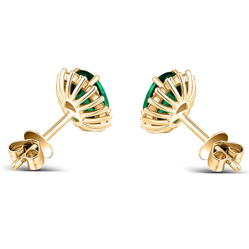 Женские серьги-гвоздики RICKI серьги с изумрудами и бриллиантами роскошные Серьги