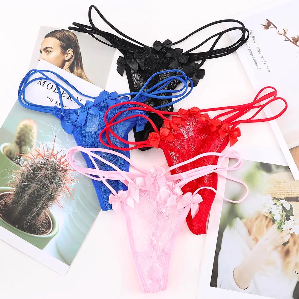 

1 Pcs Sexy Thongs Low Waist Transparent Bandage G String Intimates Women Lingerie Underwear