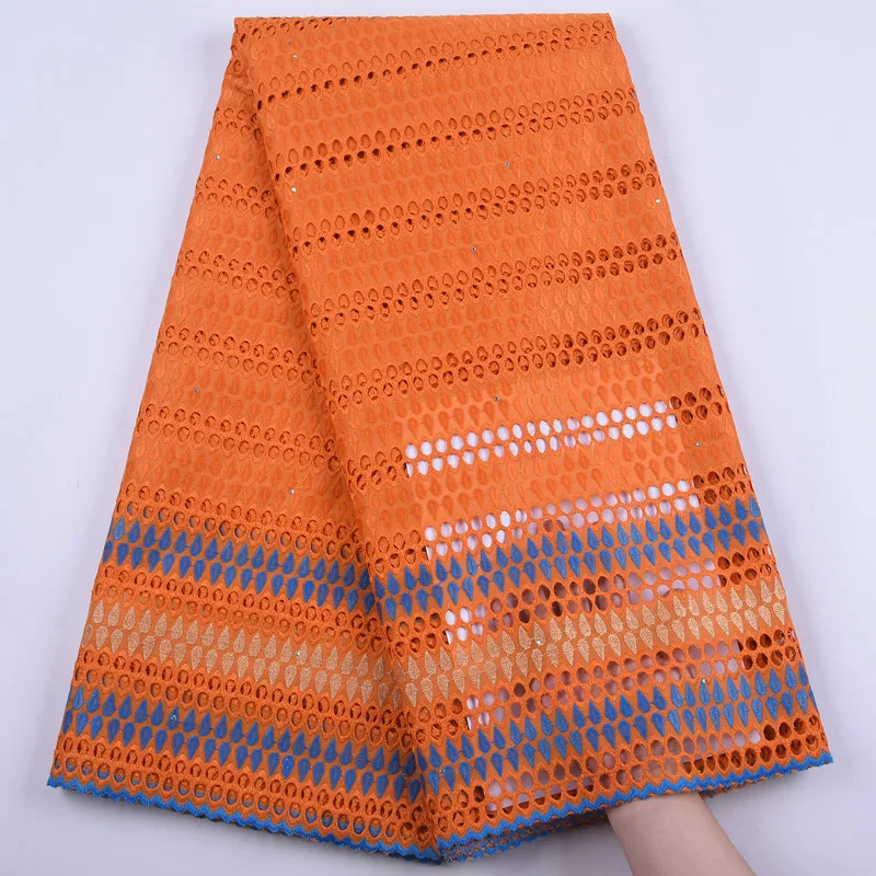 Кружевная ткань с вышивкой из чистого хлопка 2020 африканская сухая кружевная