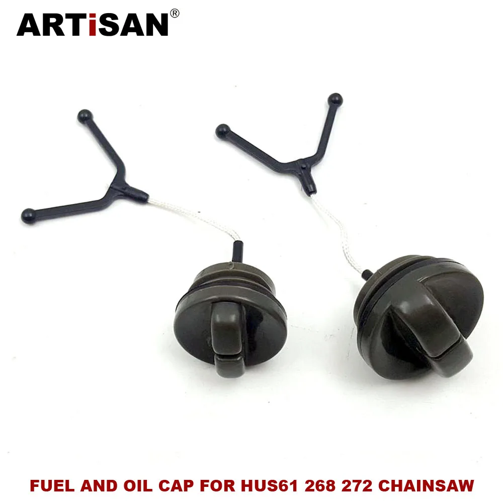 2 комплекта крышки топливного бака 501 43 14-02 и масляного 62 66-02 для Husq varna 61 268 272