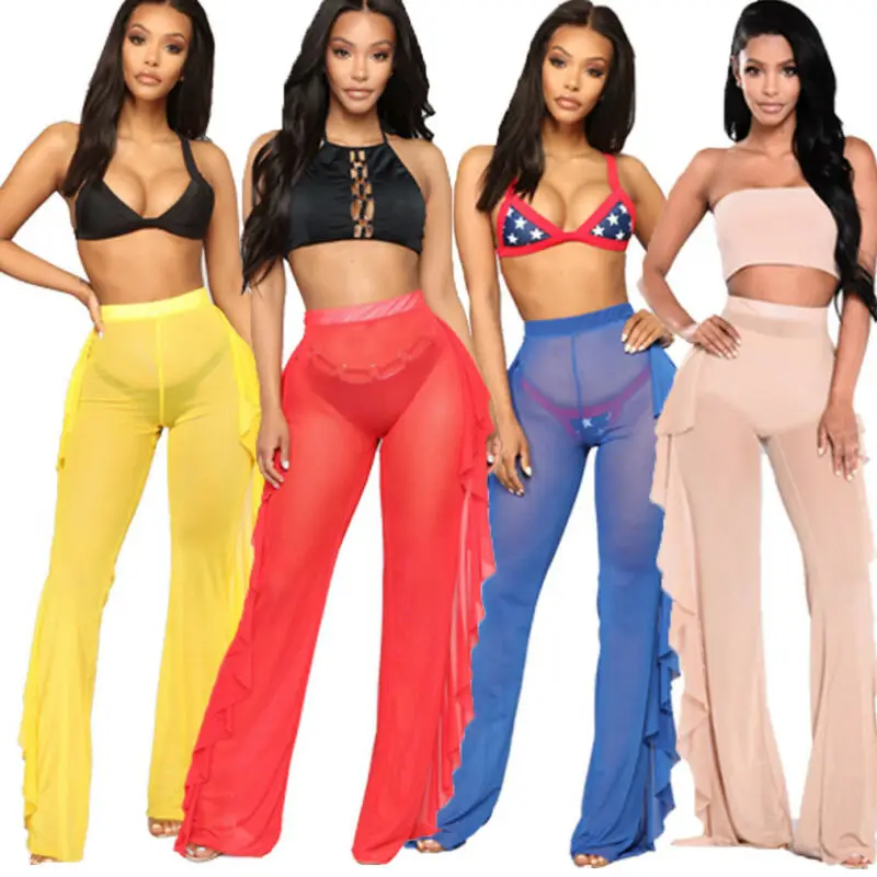 Новинка 2019 большие размеры женское Сетчатое Прозрачное Бикини закрывающие