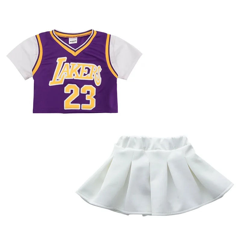 Детская Концертная одежда в стиле хип-хоп футболка для чарлидинга шорты уличная