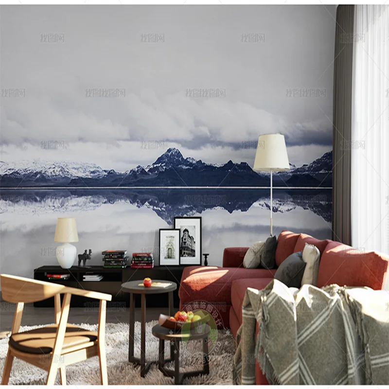 3D modern simple landscape natural scenery wallpaper living room TV background wall mural bedroom dining cloth | Обустройство дома