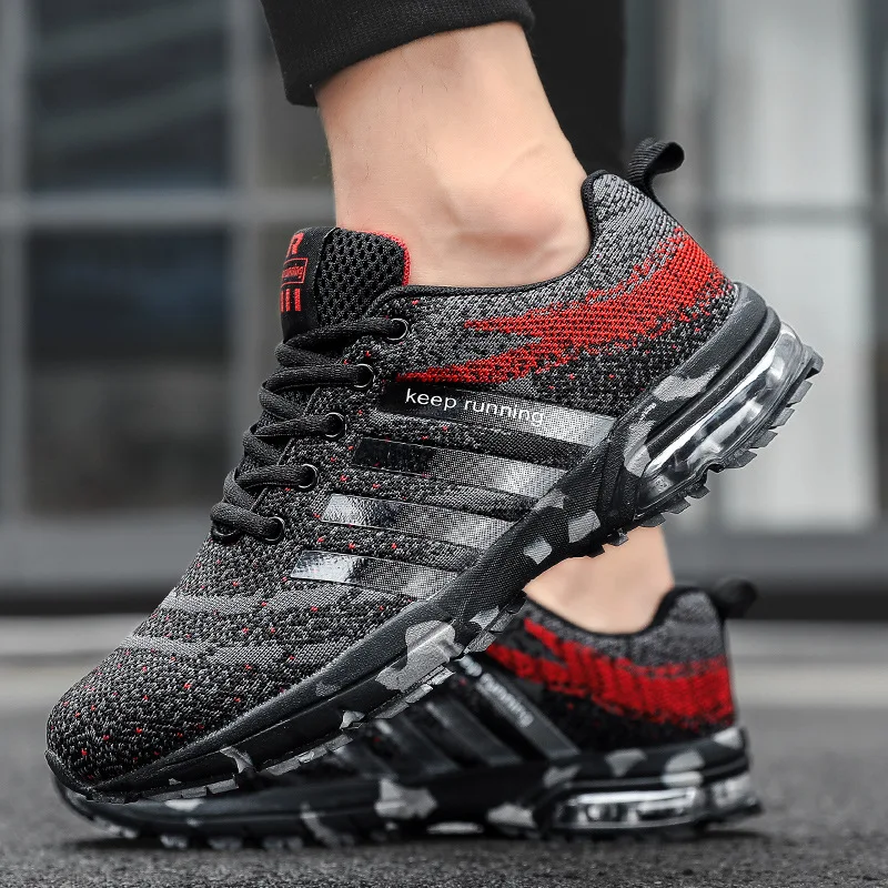 

Big Size Black Keep Running Shoes Men Breathable Outdoor Sports Shoes Men Lightweight Air Cushion Men Sneakers Zapatillas Hombre