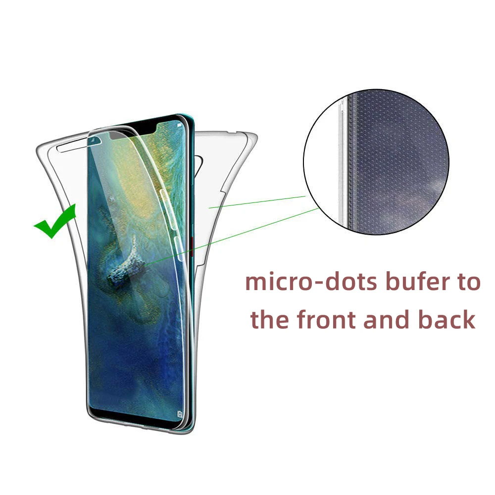 

Luxury Soft 360 Full Cover for Huawei P40 P30 P20 P10 P9 Lite Mate 20 10 Pro P Smart 2019 Case Crystal Clear Silicone TPU Cover