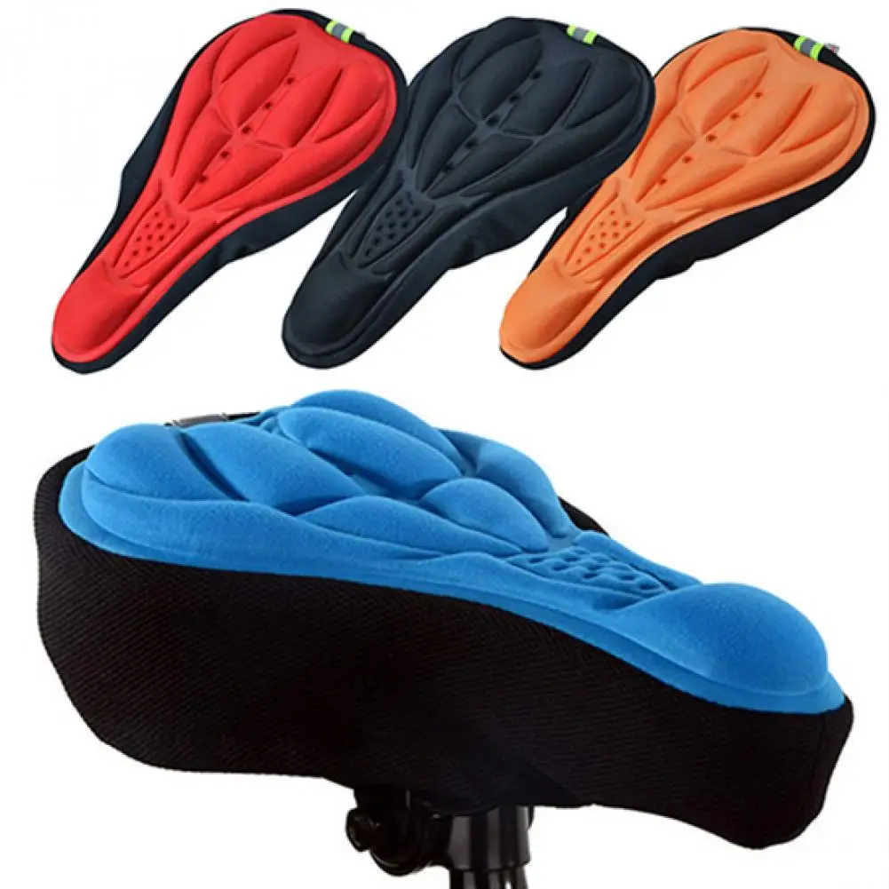 

NEW 3D Soft Silicone Cycling Bicycle Bike Cover Saddle Breathable Mat Cushion Seat Gel Buffer Soft Pad Bicycle Bike Accessories