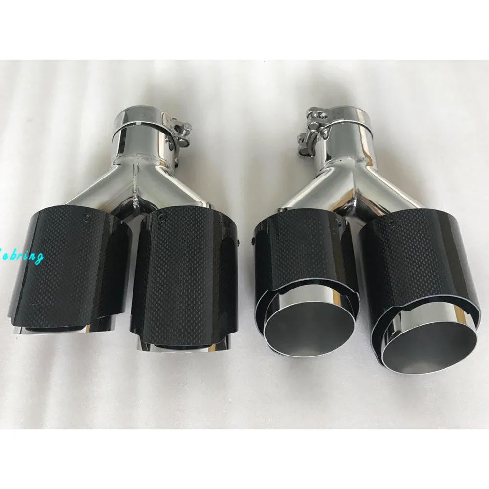 

1 PC Car Modification Universal Dual Stainless steel Automobile Exhaust pipe выхлопные системы for 3 exhaust tip exhaust tip