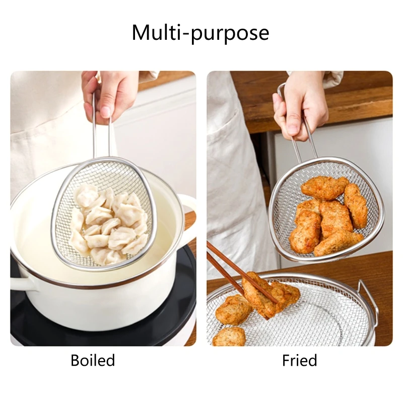 Ситечко из нержавеющей стали ложка-скиммер овальной формы кухонная посуда