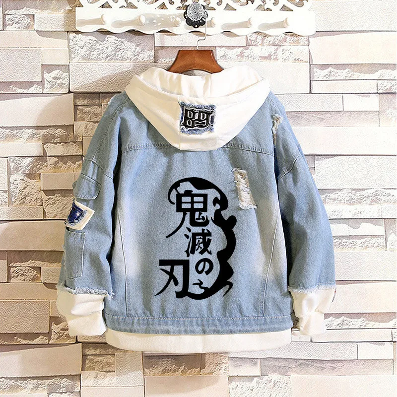 

Demon Slayer: Kimetsu no Yaiba Cowboy Jacket Hoodie Coat Tanjirou T shirt Cosplay Costume Tomioka Giyuu Hoodies Sweatshirts Boys