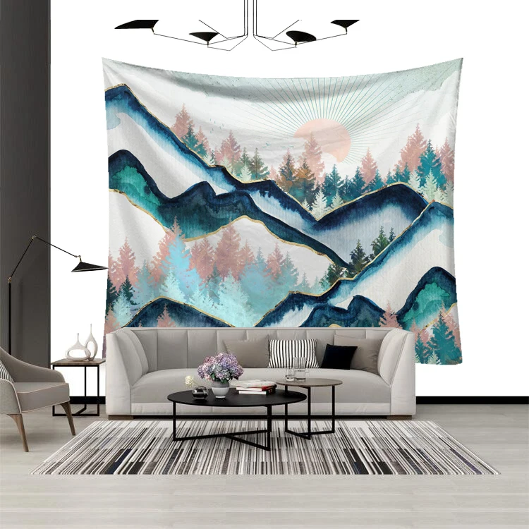 Гобелен с Луной и солнцем МАНДАЛА ГОБЕЛЕН настенный пляжное полотенце пейзаж