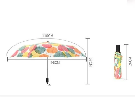 Креативный корейский складной зонтик от солнца и дождя солнцезащитный с