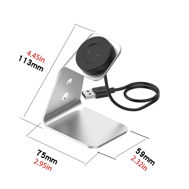 

Charger Stand Compatible with -Watch GT/2/2e, GS Pro - USB Aluminum Dock E56B