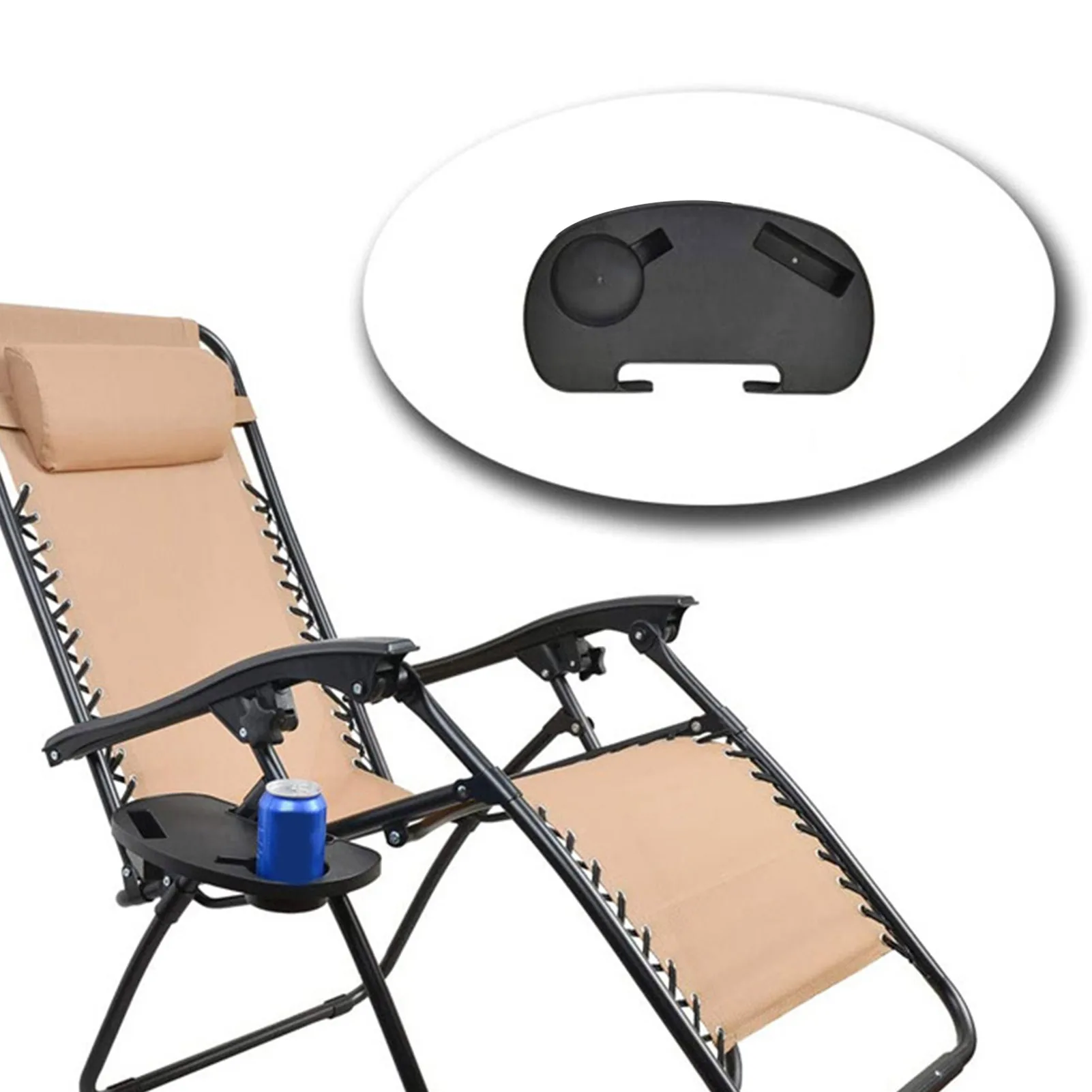 

Beach Folding Leisure Lounger Bottle Cup Holder Stand Fishing Chair Drinks Tray for Outdoor Fishing Portable Accessories