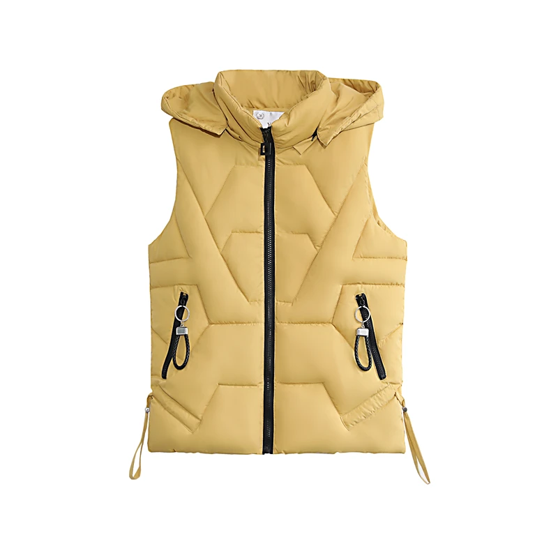 Женский пуховик с капюшоном пуховая куртка без рукавов толстая красная