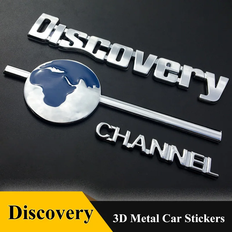 1pcs 3D emblem Badge discovery channel sticker decals Chrome car styling for Hyundai AUDI BMW Benz volkswagen  LAND ROVER KIA
