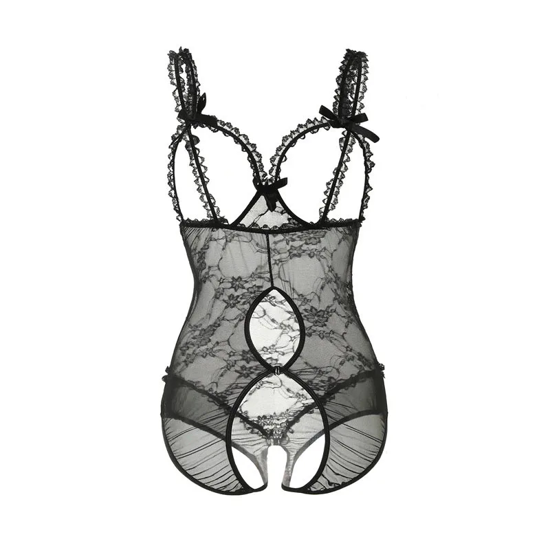 Эротическое женское белье размера плюс кружевное Прозрачное нижнее без груди