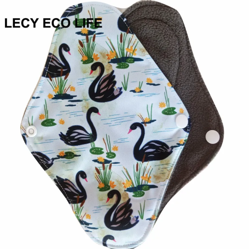 [Lecy Eco Life], моющиеся трусики с бамбуковым углем, тканевые менструальные прокладки, размер 16*22 см