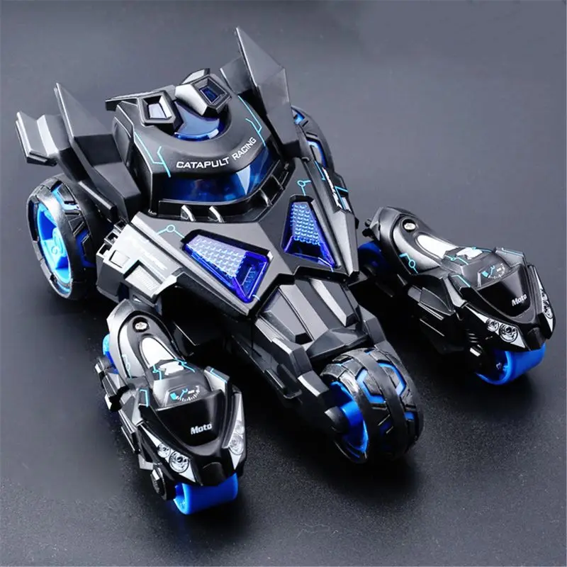 

Pull Back Cars Toys, Pull Back Vehicles Motorcycle Launcher Toy Die-cast 3 in 1 Catapult Race Trinity Chariot