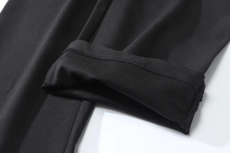 

European and American street dark detachable streamer leggings straight casual pants men's high street micro flared trousers