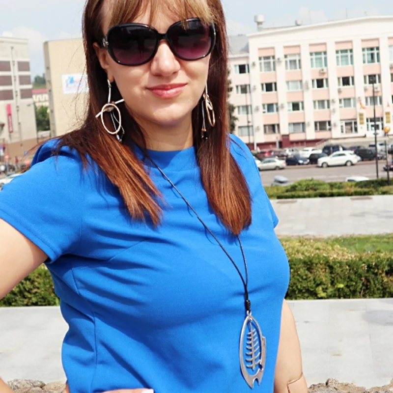 Модное серебряное ожерелье в виде рыбьей кости ювелирные изделия подарки для