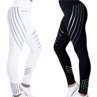 women laser printed yoga pants female fitness bottoming trousers running yoga leggings breathable high elastic sports supplies
