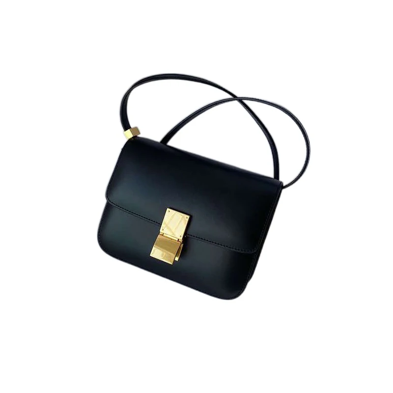 

2021 New Ladies Embroidery Tote Bag Wide Shoulder Strap Single Shoulder Genuine Leather