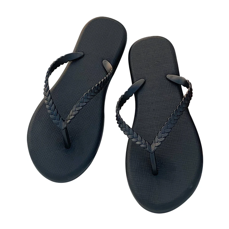 

Flip-flops female summer web celebrity fashion INS non-slip bath slippers beach holiday clip foot beach shoes
