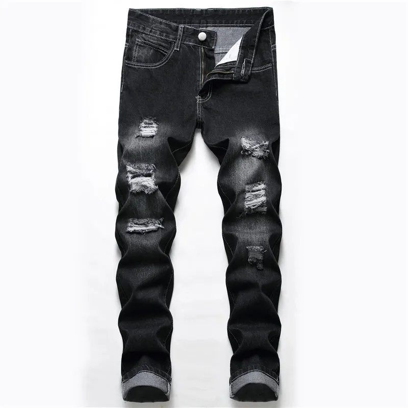 

2021 New European&American Street Fashion Brand Men's Casual Jeans Comfortable&Versatile Men's Fashion Casual Straight-Leg Jeans