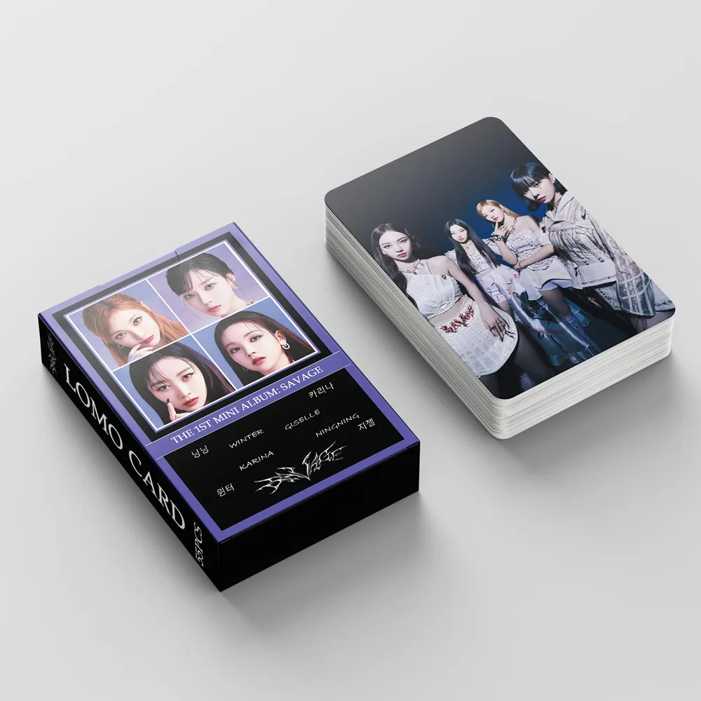 55 шт./компл. Kpop Aespa Lomo Cards новый альбом SAVAGE WINTER NINGNING Photocard Photo Album card Idol fan gifts |