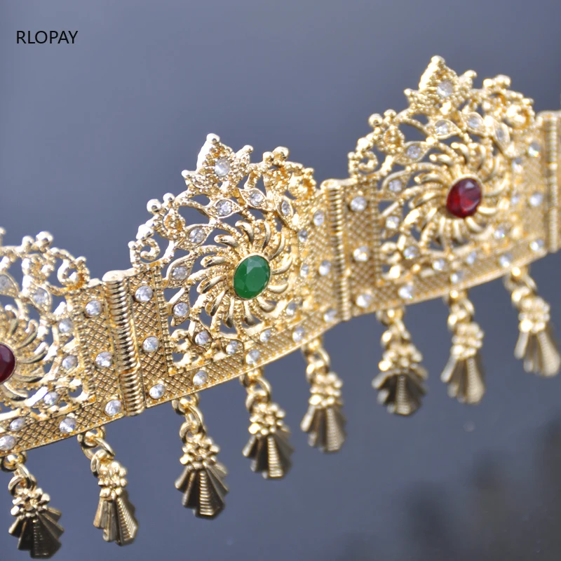 Хрустальная повязка на голову для девочек золотые аксессуары волос женщин