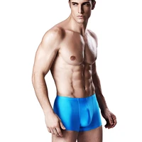 new mens ice silk underwear lightweight breathable comfortable skin friendly boxer shorts breathable sexy transparent man boxer