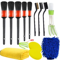 car detailing brush auto dirt dust detail cleaning brush washing gloves towels for car motorcycle leather air vents cleaning