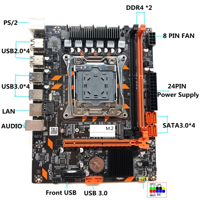 

100% Brand New X99 Motherboard LGA2011-3 Pin Computer Motherboard DDR4 Memory E5 2678 2690V CPU Set
