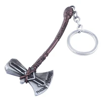 movie weapon stormbreaker hammer keychain for men women cosplay prop key ring car trends pendant accessories