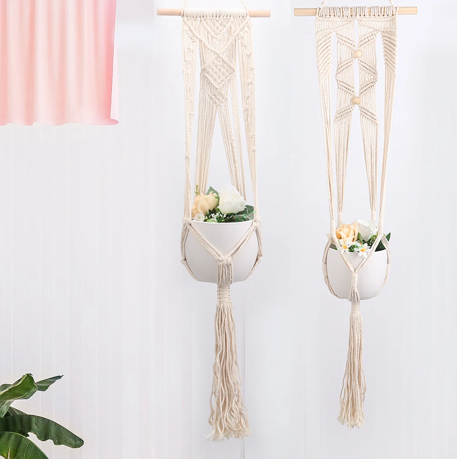 

Macrame Plant Hanger Indoor Wall Hanging Planter Basket Flower Pot Holder Boho Home Decor Gift Box