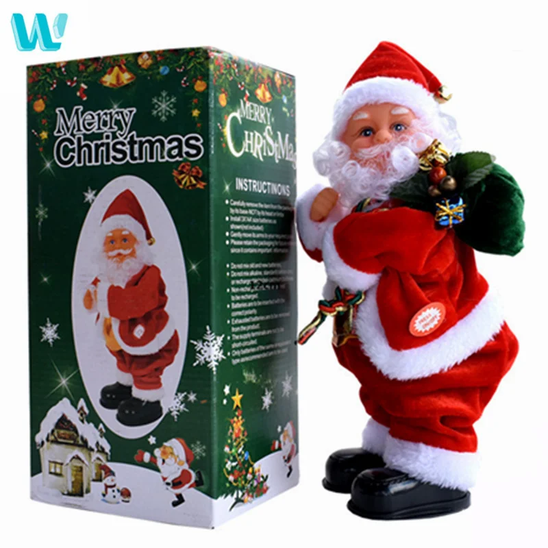 WINCOTE New Christmas Decorations Electric Inverted Street Dance Santa Claus Music Children's Toys Ornaments Kids | Игрушки и хобби