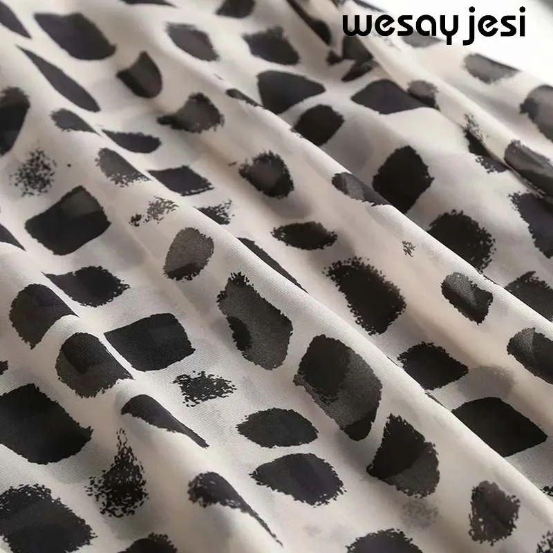 2020 za в английском стиле Офисные женские туфли горошек элегантные шелковая блузка