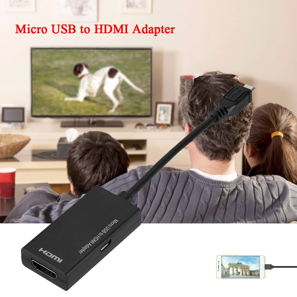 Внешняя видеокарта с кабелем адаптера для мультимонитора Micro USB 2 0 к HDTV адаптер