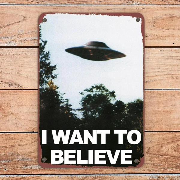 

Я хочу верить, винтажный металлический жестяной знак НЛО, металлический знак, металлический декор, Настенный декор, настенный постер