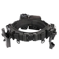 adjustable waist duty belt set 11 pcs black tactical equipment security guard police duty belt for outdoor hunting accessories
