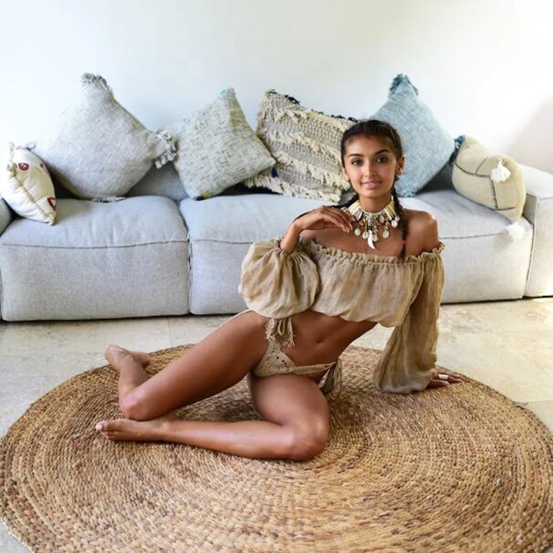 Женский купальный костюм сексуальное бикини пляжный пляжная одежда вязаный