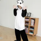 Хэллоуин для взрослых панда Тигр Зебра фланелевые кигуруми косплей костюм женский наряд комбинезон Женская пижама с капюшоном