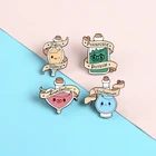 Волшебная эмалированная булавка с изображением мультяшного Феликса амортизированного, полиэфирного фильма, значок с изображением волшебника, булавка на лацкан для подарка